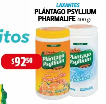 Farmacias Guadalajara Laxantes Plántago Psylium Pharmalife 400g oferta