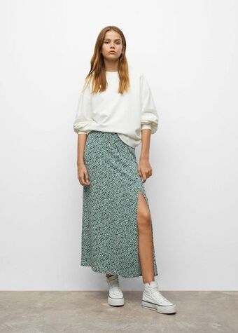 Mango Falda midi floral oferta