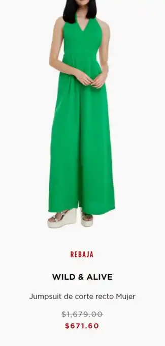 Palacio de Hierro Wild & Alive Jumpsuit de Corte Recto Mujer oferta