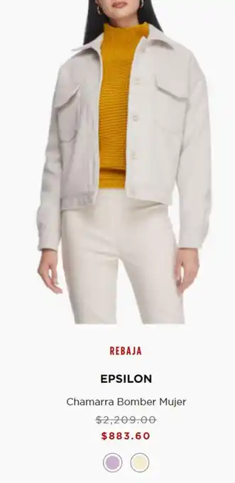 Palacio de Hierro Epsilon Chamarra Bomber Mujer oferta