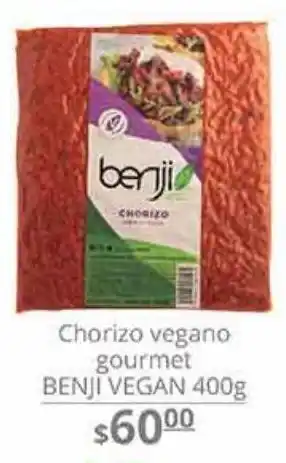 Chorizo vegano gourmet benji vegan 400g