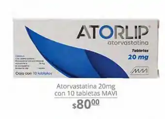 La Comer Atorvastatina 20mg con 10 tabs mavi oferta