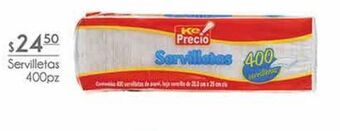 Servilletas 400pz