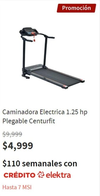 Caminadora Electrica 1.25hp Plegable Centurfit