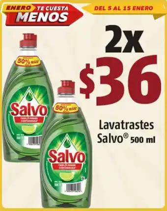 OXXO Lavatrastes Salvo 2 x 500ml oferta