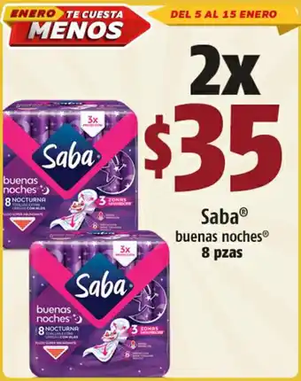 OXXO Saba Buenas Noches 2 x 8 pzas oferta