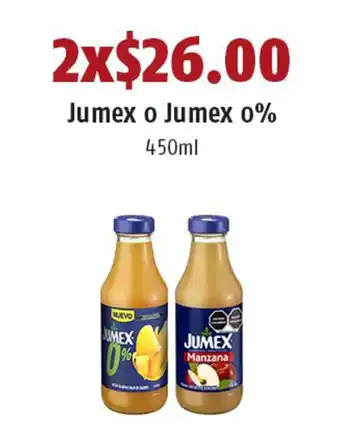OXXO Jumex o Jumex 0% 2 x 450ml oferta