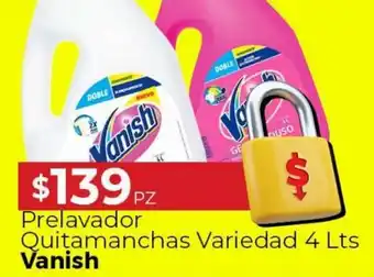 Vanish Prelavador Quitamanchas variedad 4lt