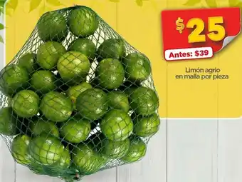 Bodega Aurrerá Limón agrio en malla por pieza oferta