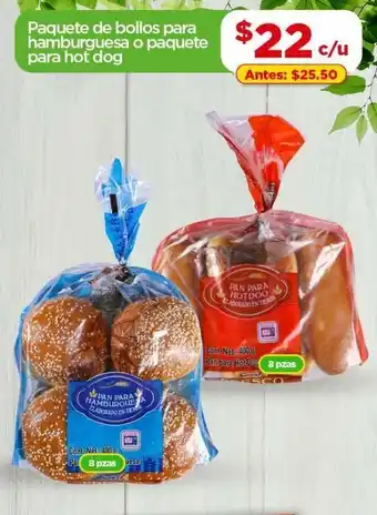 Bodega Aurrerá Paquete de bollos para hamburguesa o hot dog oferta