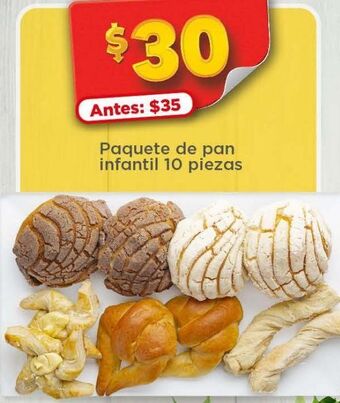 Paquete de pan infantil 10 pzas