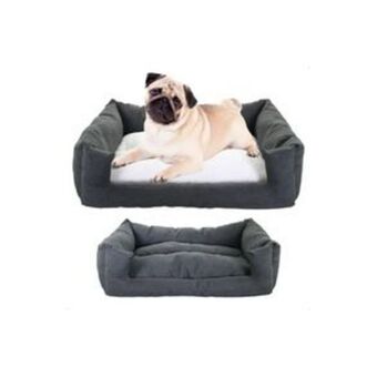 El Bodegón Cama para perro y gato kunpet doble vista plomo chica oferta