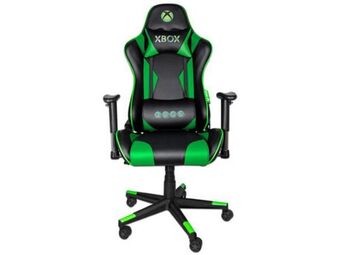 Silla gamer techzone xbox essential. color negro/verde.