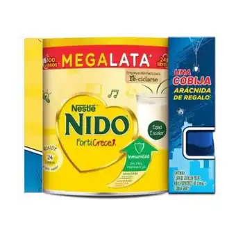 Leche en polvo parcialmente descremada nido forticrece lata 2.88 kg + 1 cobija spiderman
