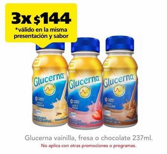 Farmacia San Pablo Glucerna vainilla, fresa o chocolate 237ml oferta