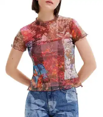 Palacio de Hierro Playera con hojas mujer oferta