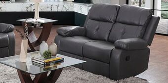 Muebles Dico Sofá 2 plazas con reclinables volga gris oferta