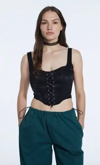 Stradivarius Top corset jacquard oferta