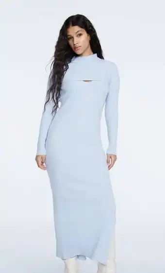 Vestido combinado punto