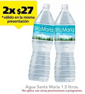 Farmacia San Pablo Agua Santa María 2x1,5L oferta