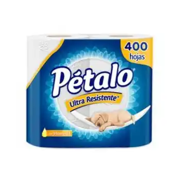 La gran bodega Papel higienico petalo ultra resistente 4 rollos 400 hojas oferta
