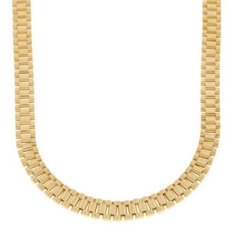 Nacional Monte de Piedad Gargantilla eslabón articulado en oro amarillo 14 kilates. oferta