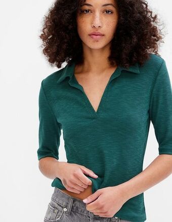 GAP Playera gap cuello v para mujer oferta
