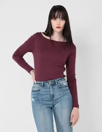 GAP Playera gap cuello ojal para mujer oferta