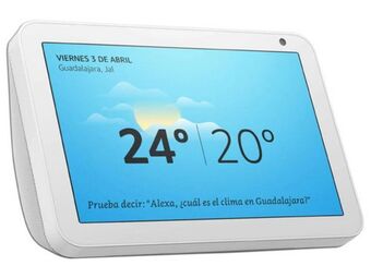 Pantalla inteligente amazon echo show 8, wi-fi, bluetooth con alexa. color blanco.