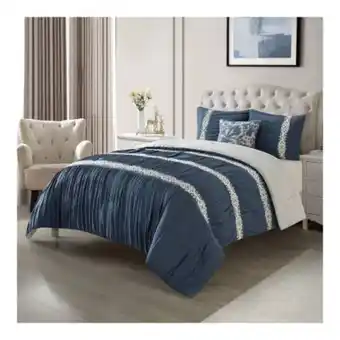 Sam's Club Set de edredón member's mark matrimonial/queen azul con 4 pzas oferta