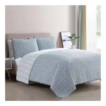 Sam's Club Set de colcha tahari king size azul 3 pzas oferta