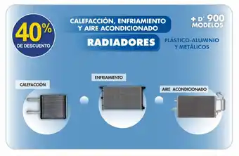 Radiadores Plástico-Aluminio y Metálicos + D'900 Modelos
