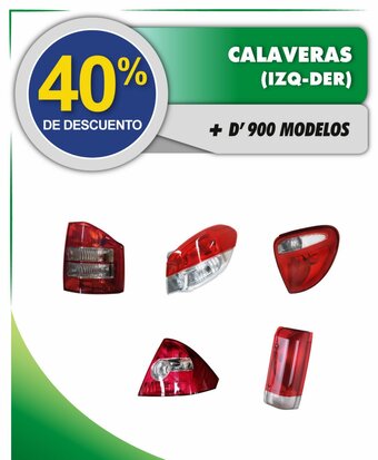 Refaccionaria California Calaveras (IZQ-DER) + D'900 Modelos oferta