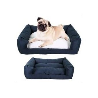 El Bodegón Cama para perro y gato kunpet doble vista azul chica oferta