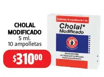 Farmacias Guadalajara Cholal Modificado 5ml - 10 ampolletas oferta