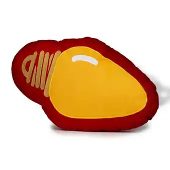 Cojín decorativo en forma de foco navideño barttola™ de poliéster color amarillo/rojo
