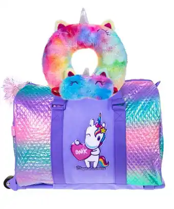 Kit de viaje unicornio club (maleta ligera y almohada de cuello)