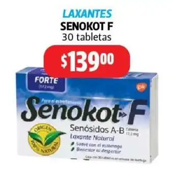 Farmacias Guadalajara Laxantes Senokot-F 30 tabletas oferta