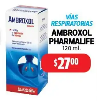 Farmacias Guadalajara Vías Respiratorias Ambroxol Pharmalife 120ml oferta