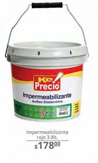 La Comer Impermeabilizante rojo ke precio 3.8lt oferta