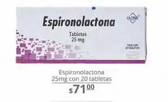 La Comer Espironolactona 25mg 20 tabletas oferta