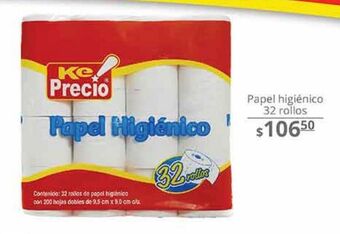 La Comer Papel higiénico ke precio 32 rollos oferta