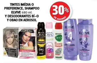 Farmacias Guadalajara Tintes Imédia o Perference, Shampoo Elvive 680ml y Desodorantes Bí-O y Obao en Aerosol oferta