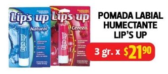 Farmacias Guadalajara Pomada Labial Humectante Lip's Up 3g oferta