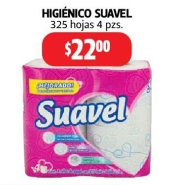 Farmacias Guadalajara Higiénico Suavel 325 hojas - 4 pzs oferta