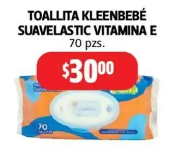 Farmacias Guadalajara Toallita Kleenbebé Suavelastic Vitamina E - 70 pzs oferta