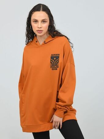 Sudadera con capucha estampada