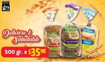 Farmacias Guadalajara Pan Bueno Multigrano, Centeno o Blanco 500g oferta