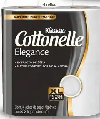 Walmart Papel higiénico kleenex cottonelle xl 4 rollos oferta