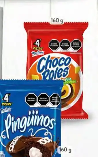 Walmart Pinguinos o choco roles marinela 160g oferta